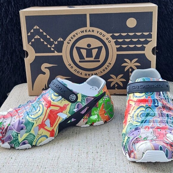 Crosskix Men Shoes Multi Color Water Proof Sneaker Size 12 With Box NWT - Picture 4 of 12